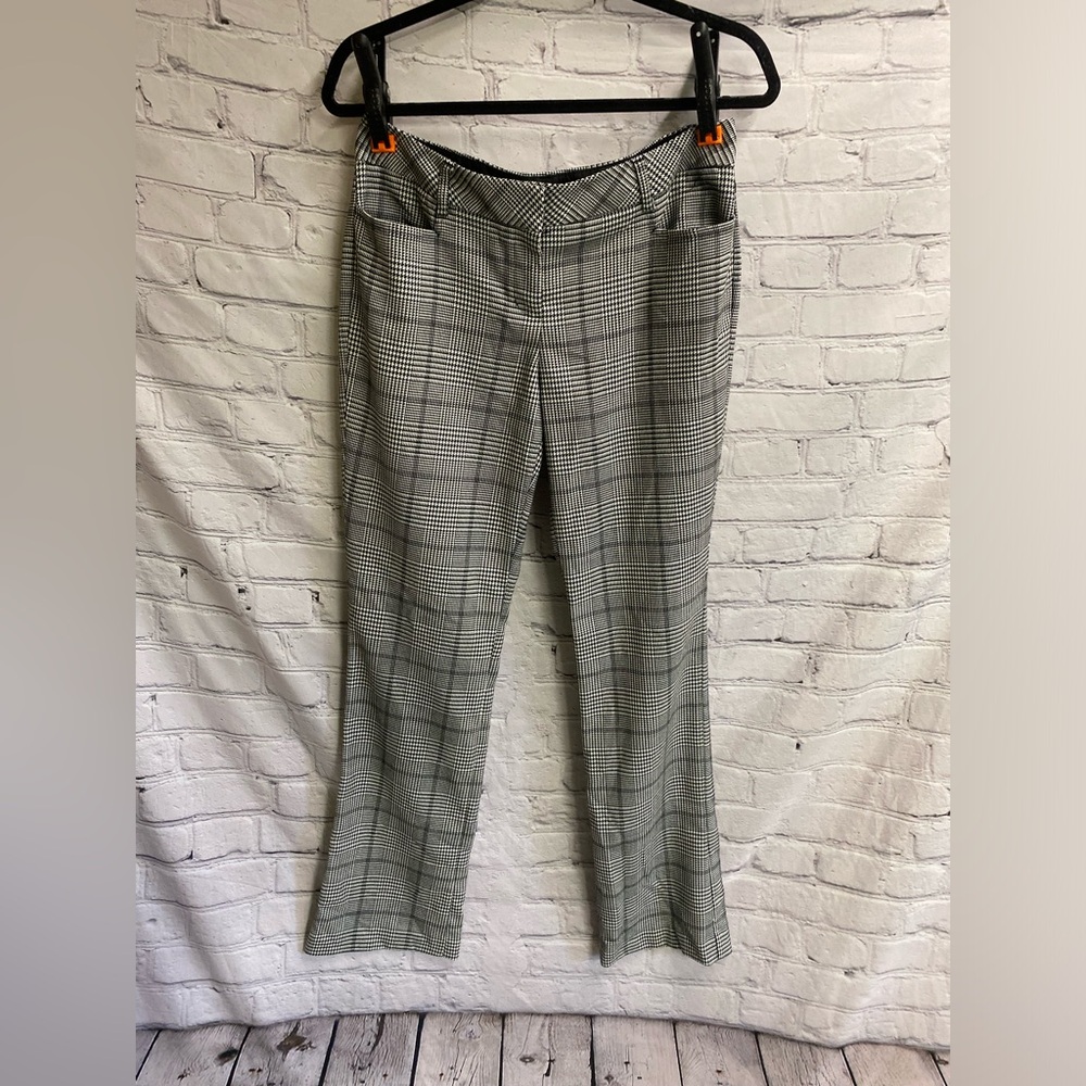 Express Columnist Ankle Mid Rise Pants‎ Women's 6 Mixed Houndstooth Women’s Sz 6